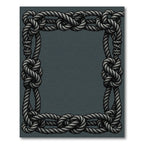 Nautical Rope Knot Border Rug