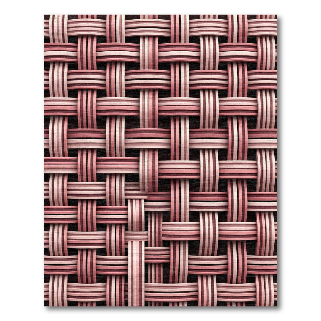 Woven Rose Gold Stripe Texture Rug