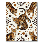Exotic Bengal Cat Spotted Animal Art Rug