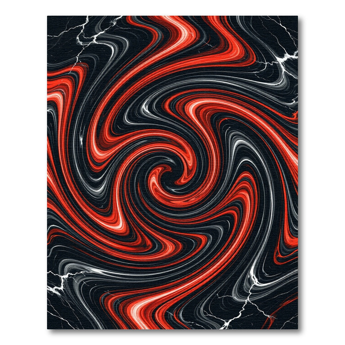 Intense Red Swirl Marble Texture Rug
