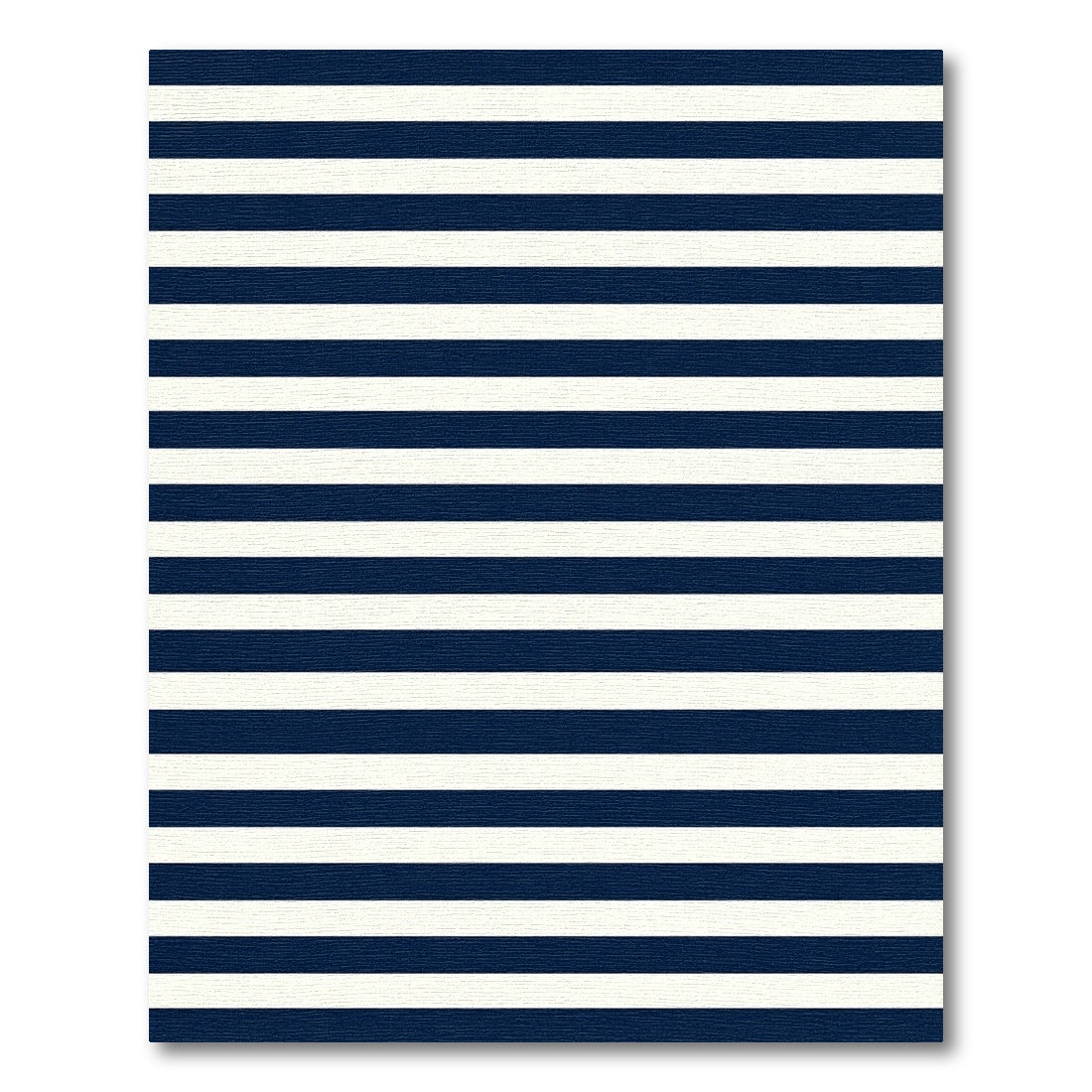Deep Blue White Parallel Lines Rug