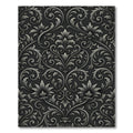 Dark Gray Acanthus Scroll Ornament Rug