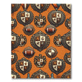 Vintage Gold Crest Football Emblem Rug
