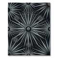Gray Sunburst Geometric Explosion Rug