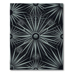 Gray Sunburst Geometric Explosion Rug