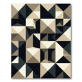 Modern Monochrome Geometric Triangle Block Rug