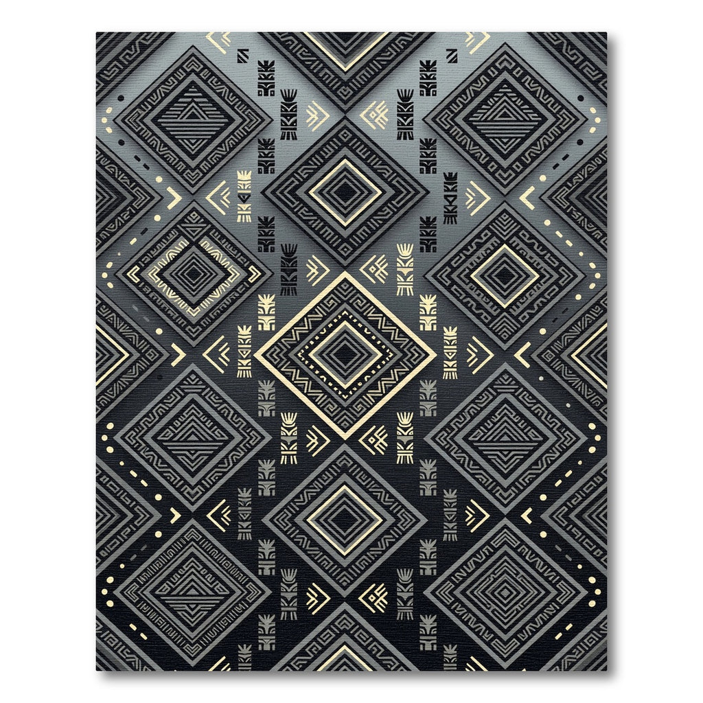 Navajo Inspired Geometric Diamond Rug