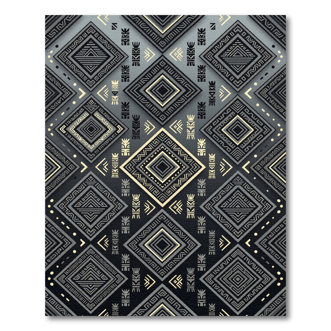 Navajo Inspired Geometric Diamond Rug