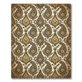 Vintage Gold Paisley Floral Burst Rug
