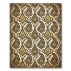 Vintage Gold Paisley Floral Burst Rug