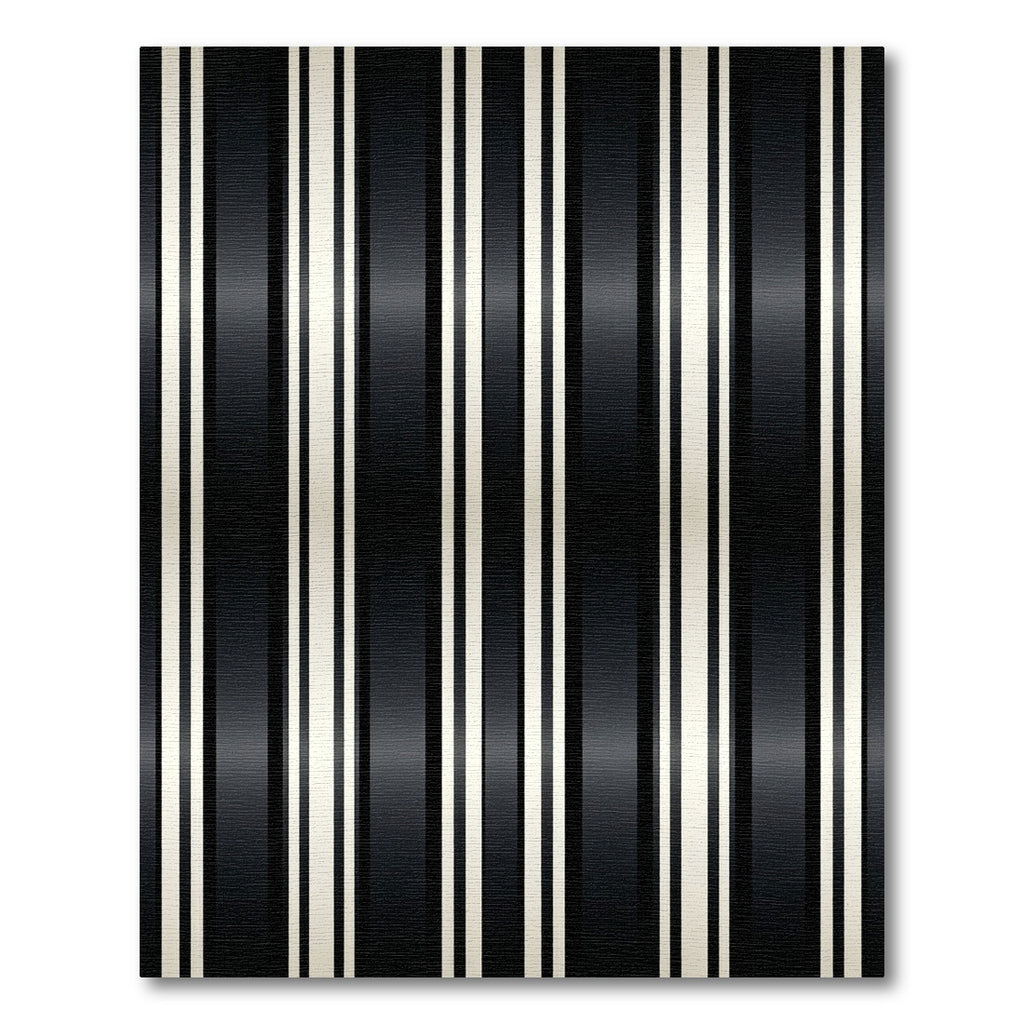 Modern Monochrome Vertical Pinstripe Striped Rug