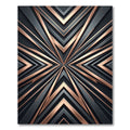 Modern Geometric Copper Slate Angular Rug