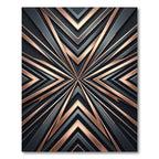 Modern Geometric Copper Slate Angular Rug