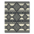 Monochromatic Geometric Diamond Striped Tapestry Rug