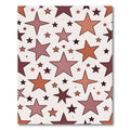 Crimson Dusty Rose Star Scatter Rug