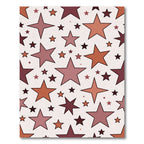 Crimson Dusty Rose Star Scatter Rug