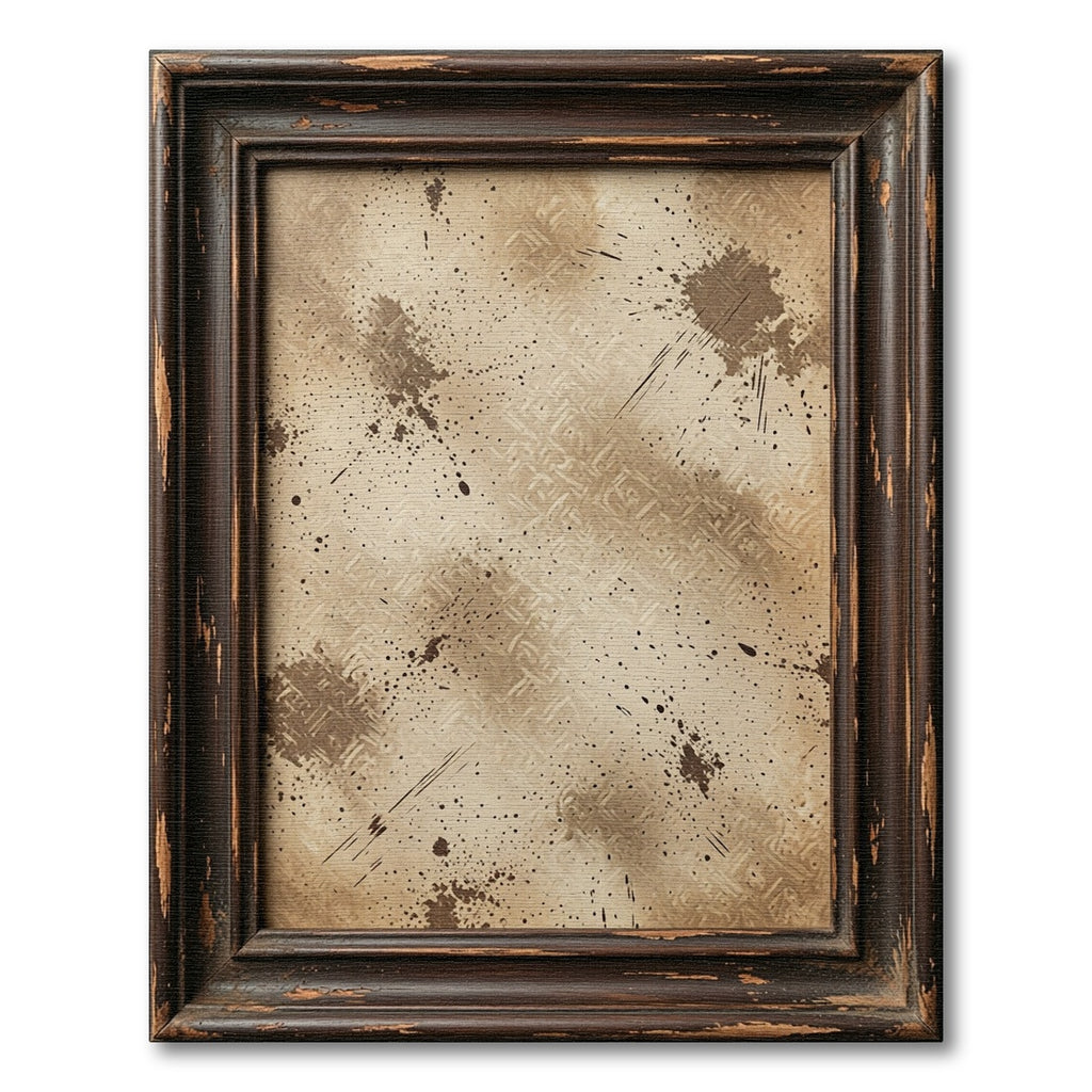 Distressed Beige Splatter Textured Rug
