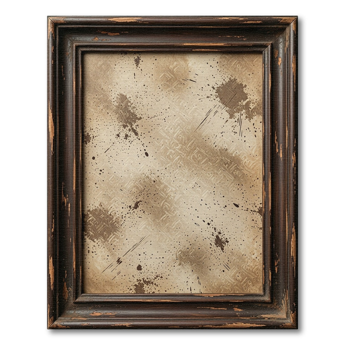 Distressed Beige Splatter Textured Rug