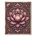 Elegant Blush Pink Lotus Mandala Rug