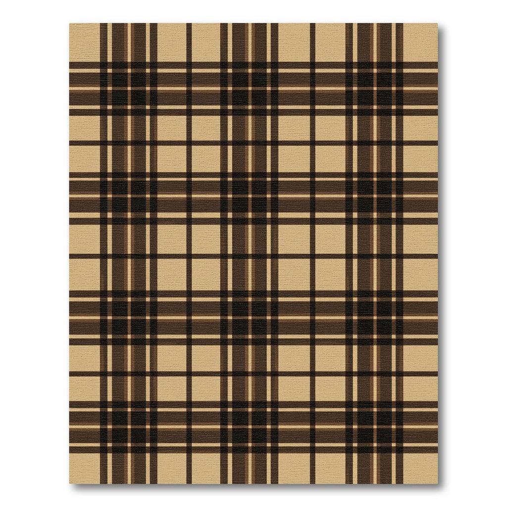 Classic Brown Tartan Plaid Square Rug