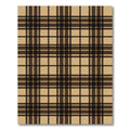 Classic Brown Tartan Plaid Square Rug