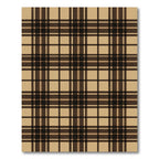 Classic Brown Tartan Plaid Square Rug