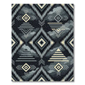 Monochrome Geometric Aztec Diamond Tile Rug