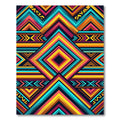 Vibrant Geometric Diamond Boho Multi-Color Area Rug