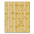 Modern Golden Geometric Vertical Linear Rug