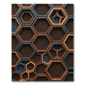 Dimensional Wood Grain Hexagon Texture Rug