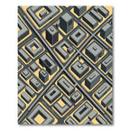 Isometric Gray Architecture Urban Grid Rug