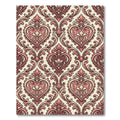 Elegant Blush Heart Damask Scroll Rug