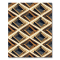 Isometric Terracotta Stair Geometric Illusion Rug