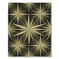 Olive Green Geometric Starburst Art Rug