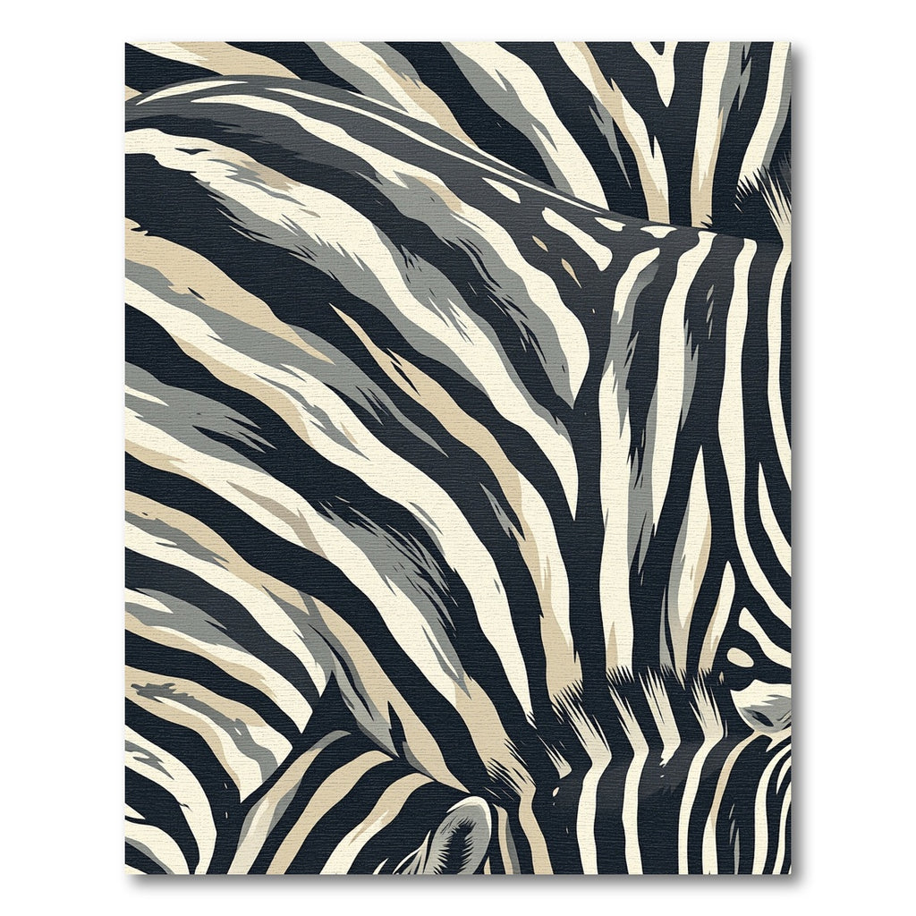 Abstract Charcoal Zebra Stripe Art Rug