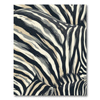 Abstract Charcoal Zebra Stripe Art Rug