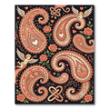 Peach Paisley Cherub Rose Garland Rug