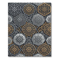 Elaborate Hexagonal Floral Medallion Rug
