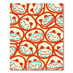 Red Yellow Blue Abstract Faces Rug