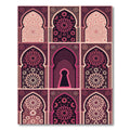 Art Deco Arch Medallion Rose Collage Rug