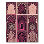 Art Deco Arch Medallion Rose Collage Rug