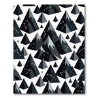 Montain Constellation Dark Gray Geometric Rug