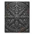 Ornate Silver Star Monochromatic Ornate Medallion Rug