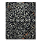 Ornate Silver Star Monochromatic Ornate Medallion Rug