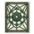Intricate Celtic Knotwork Emerald Clover Emblem Rug