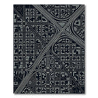 Urban Highway Gray Cityscape Overlay Rug