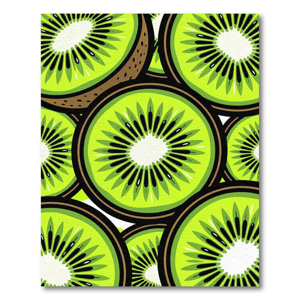 Lush Green Vibrant Kiwi Fruit Slice Rug