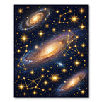 Cosmic Interstellar Galaxy Starry Night Rug