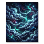 Ethereal Cosmic Nebula Swirl Rug