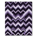 Purple Chevron Geometric Composition Rug